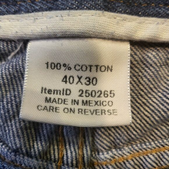 LL Bean Mens Size 38x29 Jeans Straight Leg Comfort Waist Distressed Denim - Picture 3 of 9